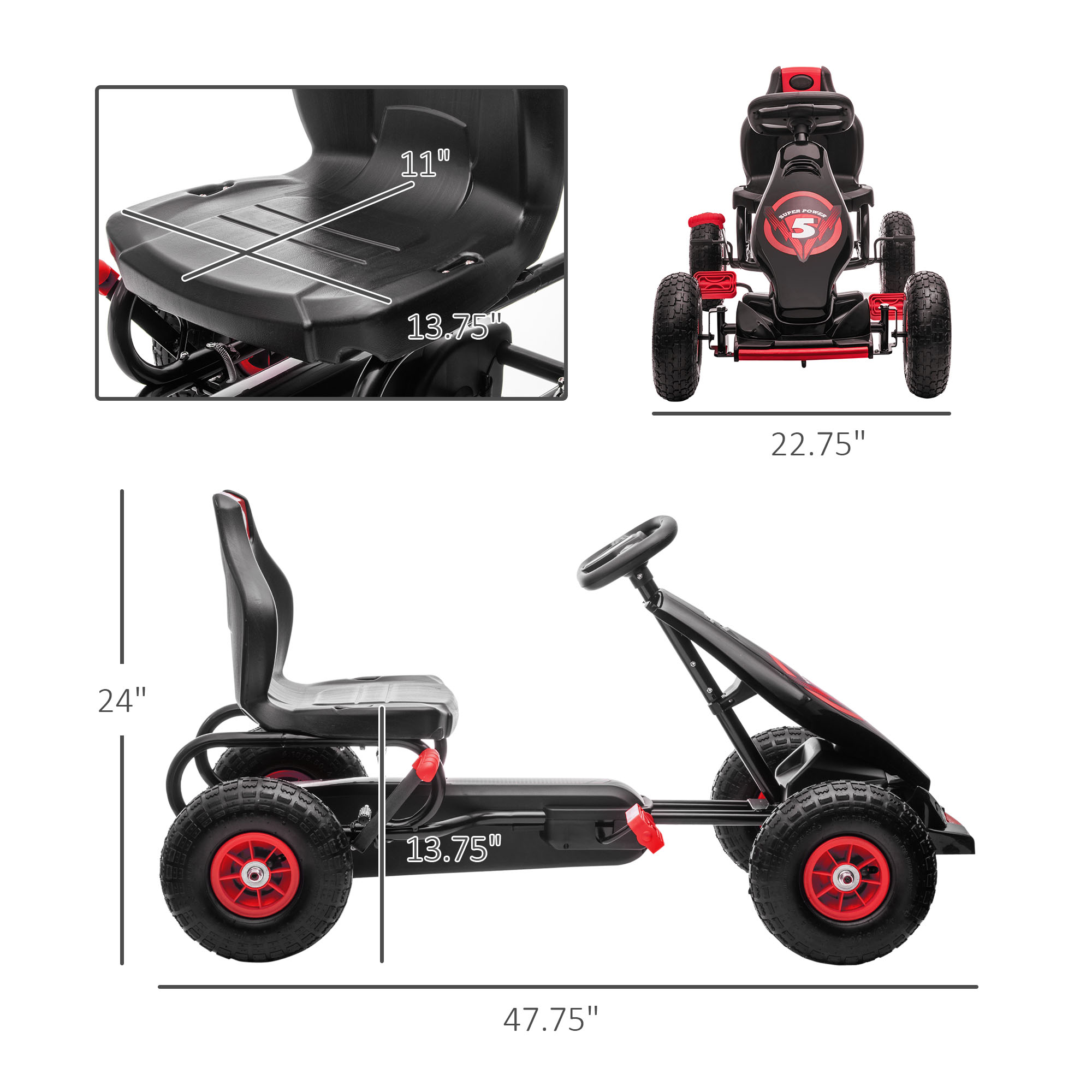 Детский педальный карт-каталка – обзор и цена Go Kart Pedal Kids